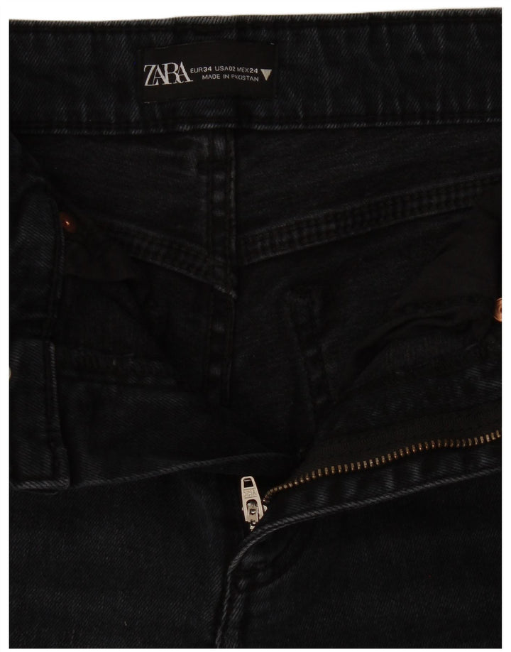Zara Γυναικείο Τζιν μποτάκι EU 34 2XS W24 L25 Navy Blue
