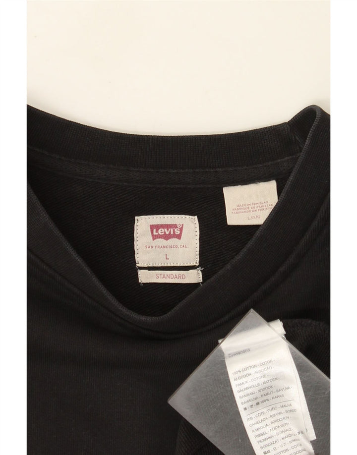 Ανδρικό φούτερ Levi's Standard Jumper, μαύρο βαμβακερό