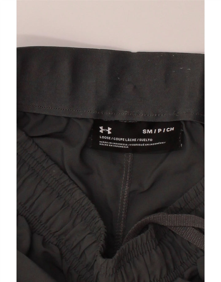 UNDER ARMOUR Mens Graphic Sport Shorts Small  Grey Polyester Vintage Under Armour and Second-Hand Under Armour from Messina Hembry 