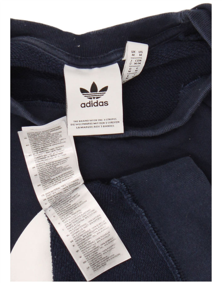 Ανδρικό γραφικό φούτερ Adidas Jumper Medium Navy Blue βαμβακερό