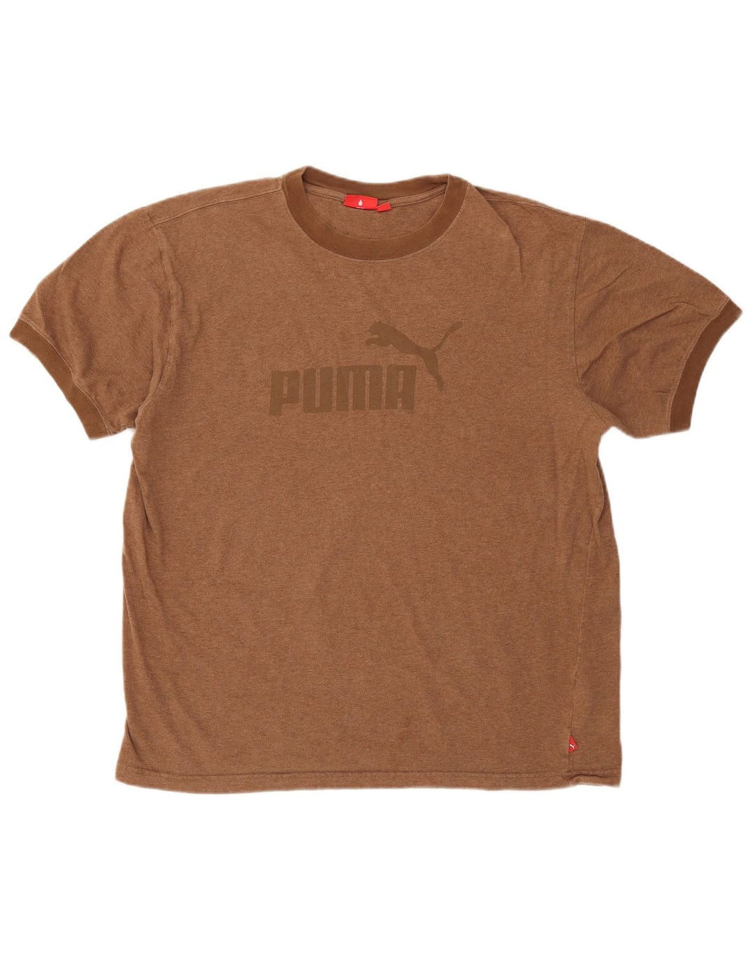 Ανδρικό γραφικό μπλουζάκι Puma Regular Fit Top μεγάλο καφέ βαμβακερό