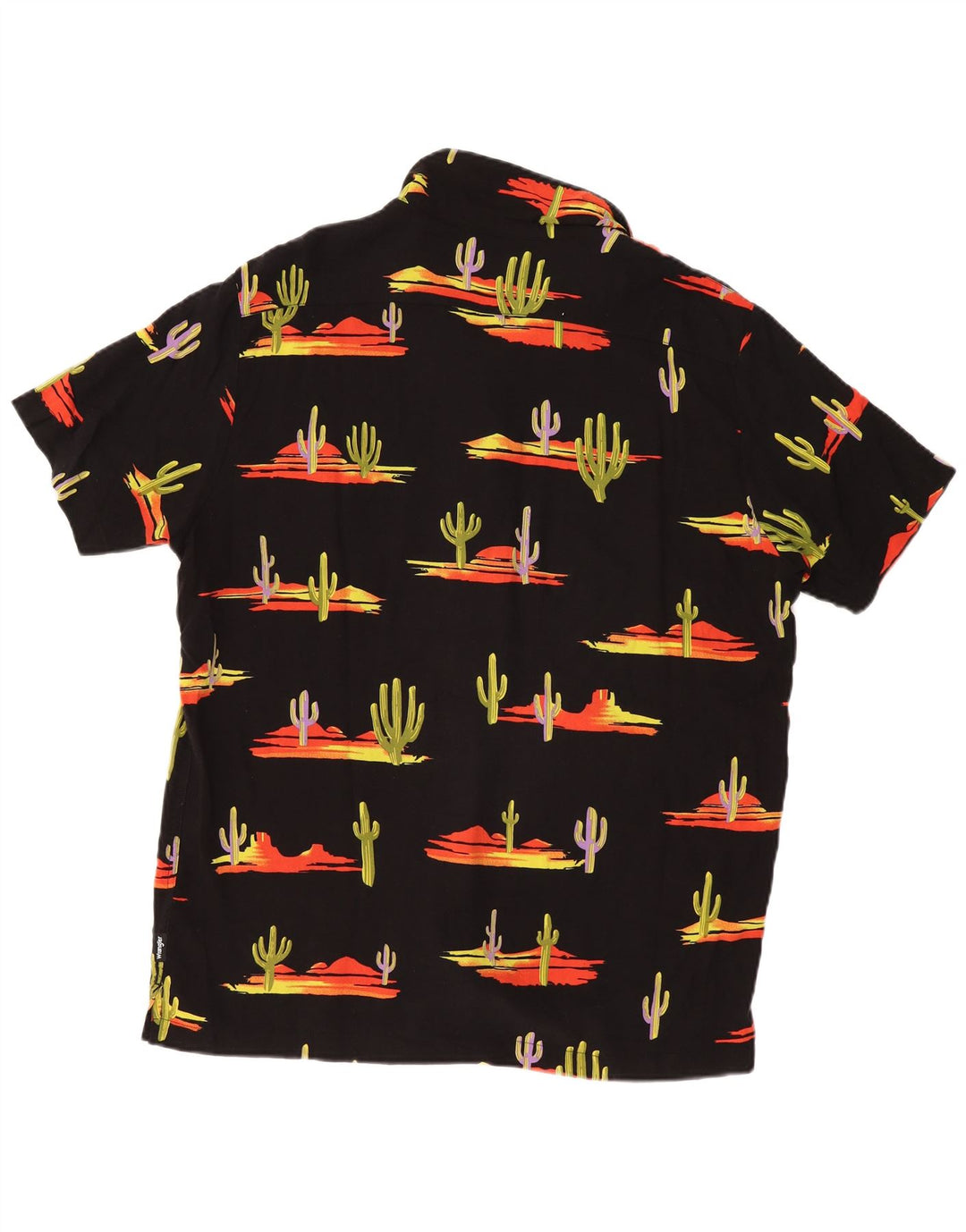 WRANGLER Ανδρικό πουκάμισο με κανονικό Abstract μοτίβο κοντομάνικο μεγάλο μαύρο