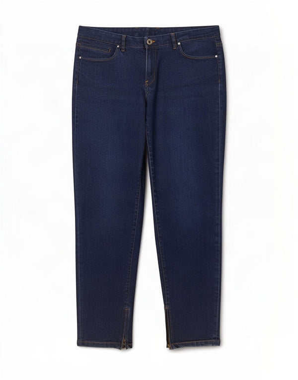 Massimo Dutti Γυναικείο Slim Cropped Jeans EU 42 Large W34 L27 Navy Blue