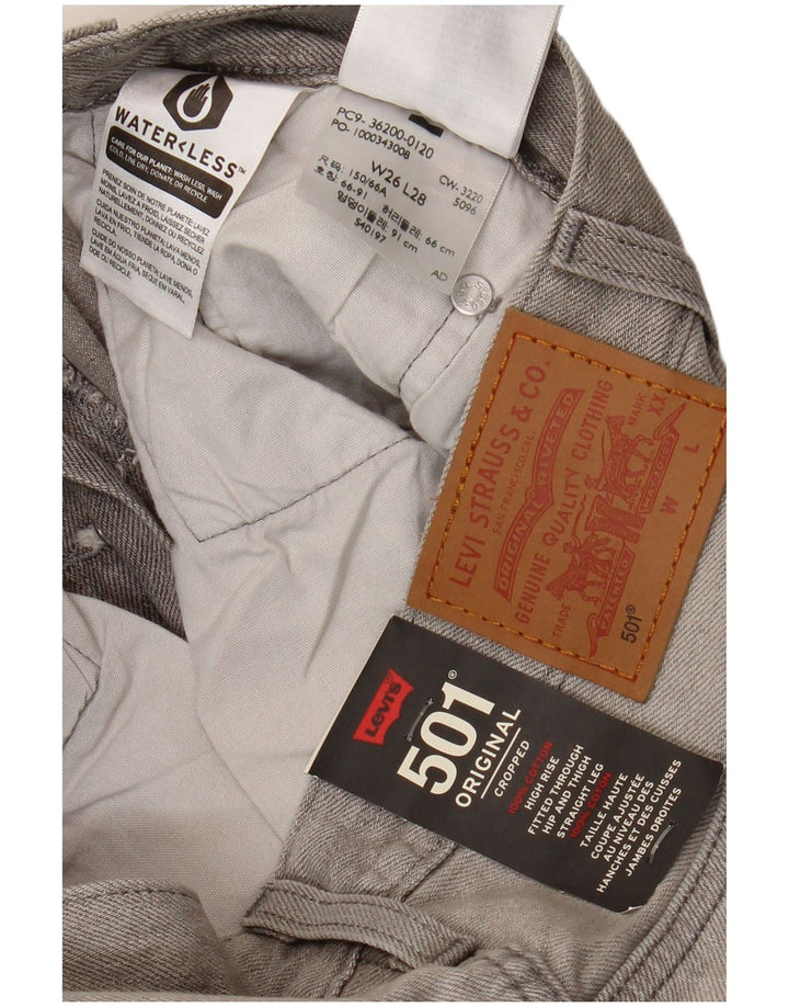 Γυναικείο Levi's 501 Straight Jeans W26 L28 Γκρι βαμβακερό