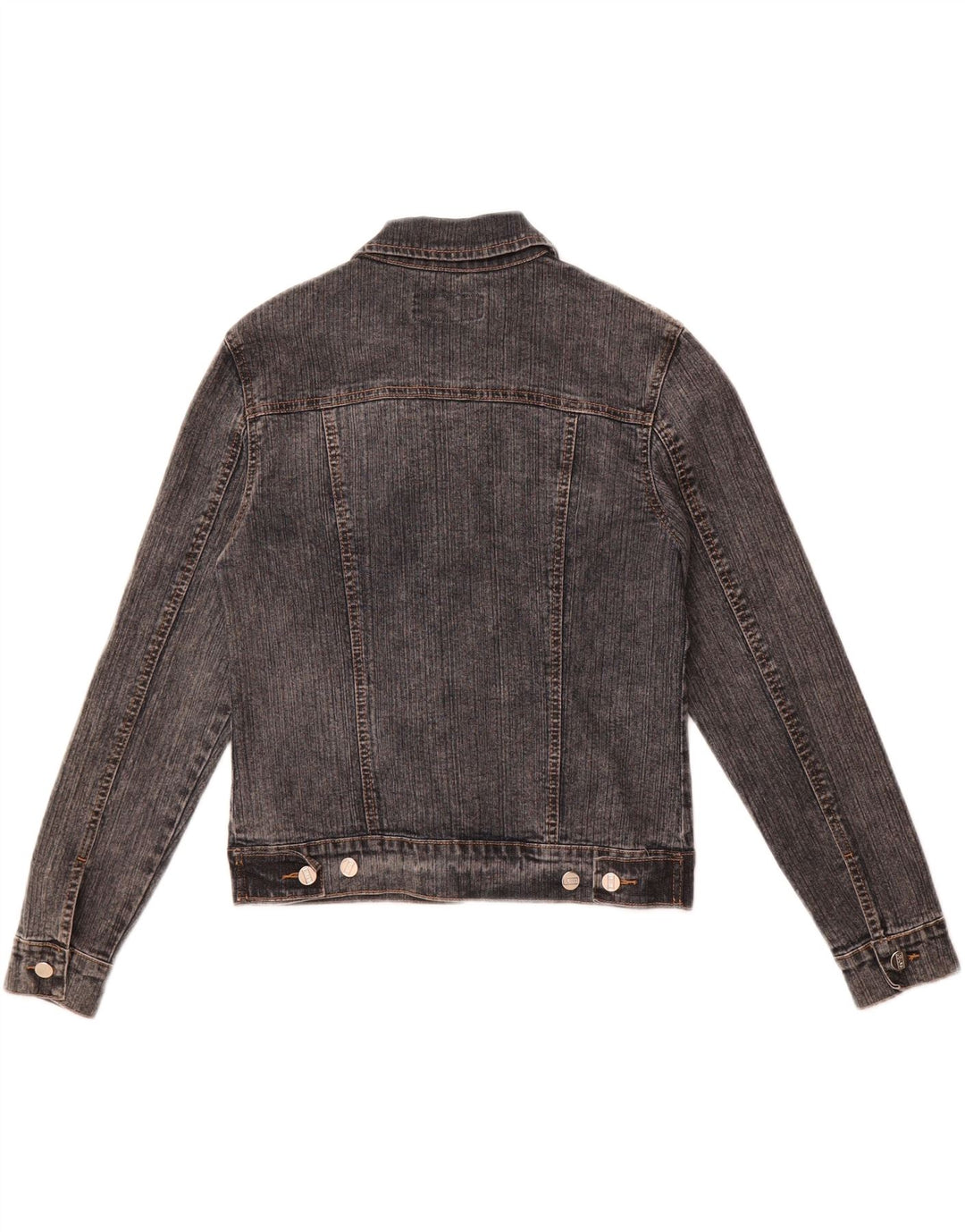 Vintage γυναικείο τζιν μπουφάν UK 12 μεσαίο γκρι βαμβακερό