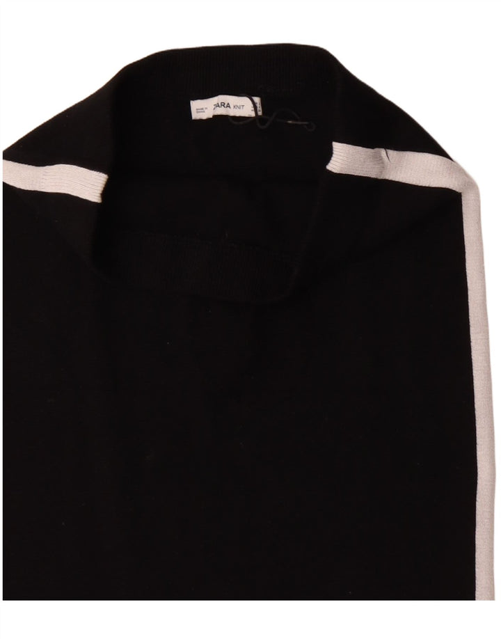 ZARA Γυναικεία Ψηλόμεση Μίντι Φούστα Μικρή W26 Μαύρη