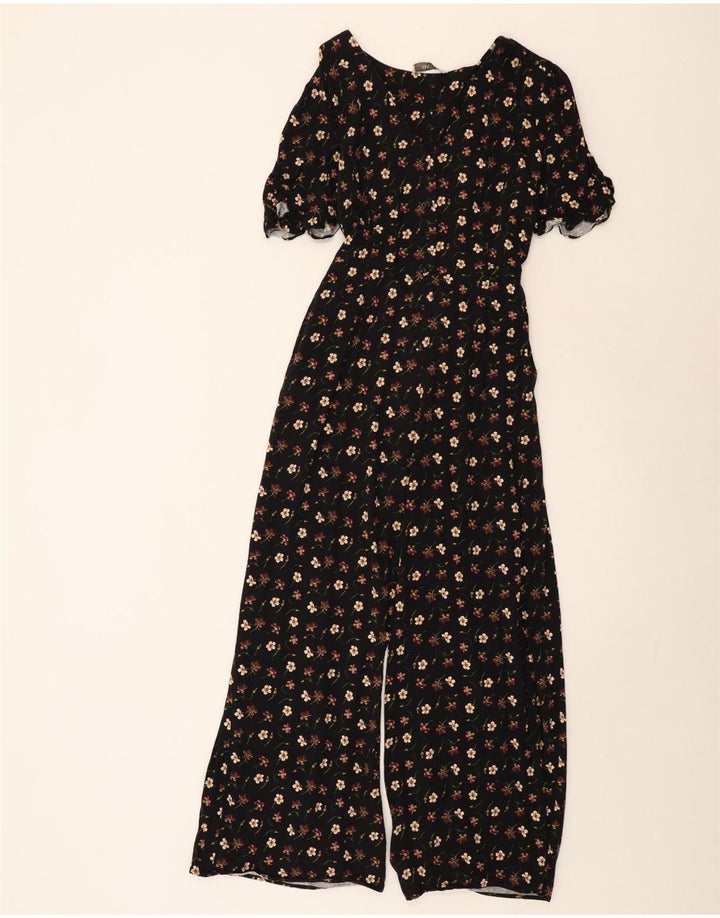 Γυναικεία κοντομάνικη φόρμα Oasis UK 14 Medium Black Floral