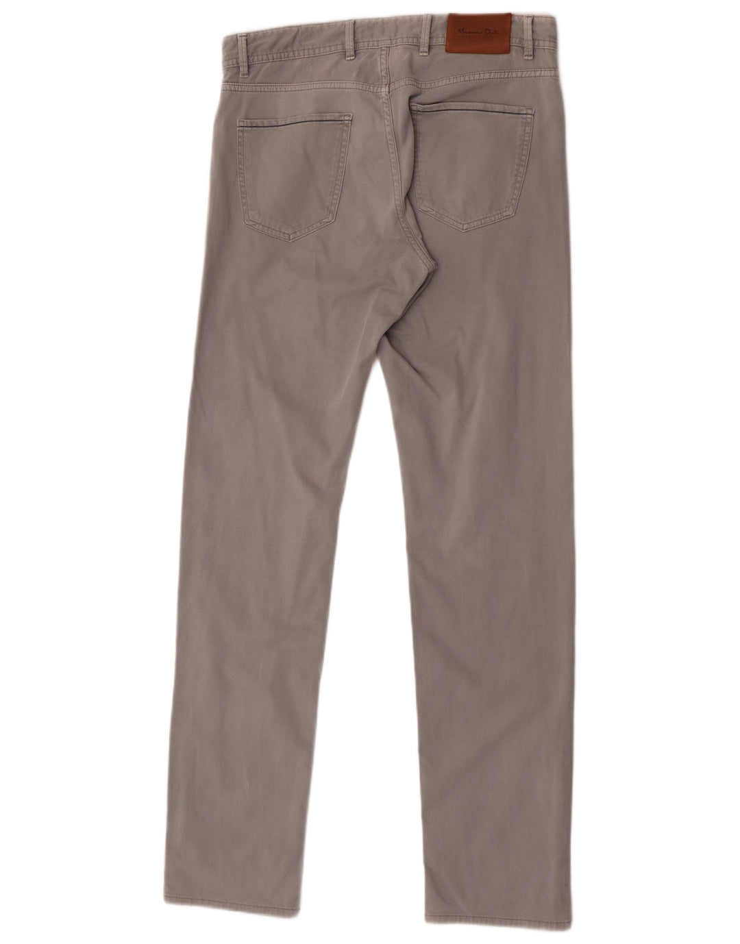 Massimo Dutti Ανδρικό παντελόνι με λεπτή εφαρμογή casual EU 40 Medium W32 L34 Grey