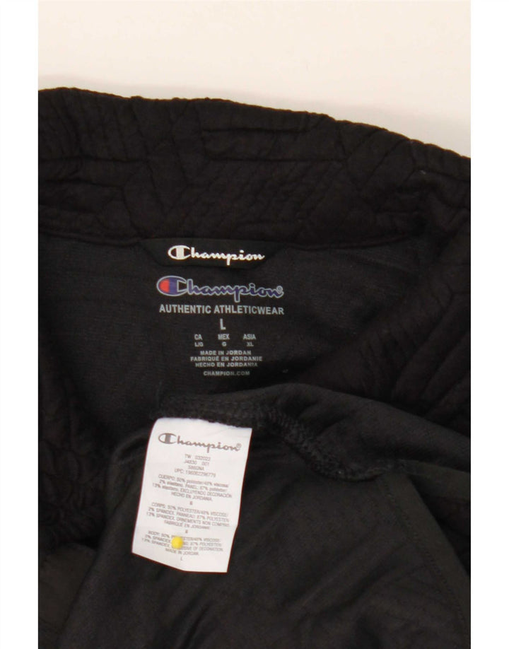 Γυναικεία αθλητική φόρμα Champion Top Jacket UK 16 Large Black Geometric Polyester