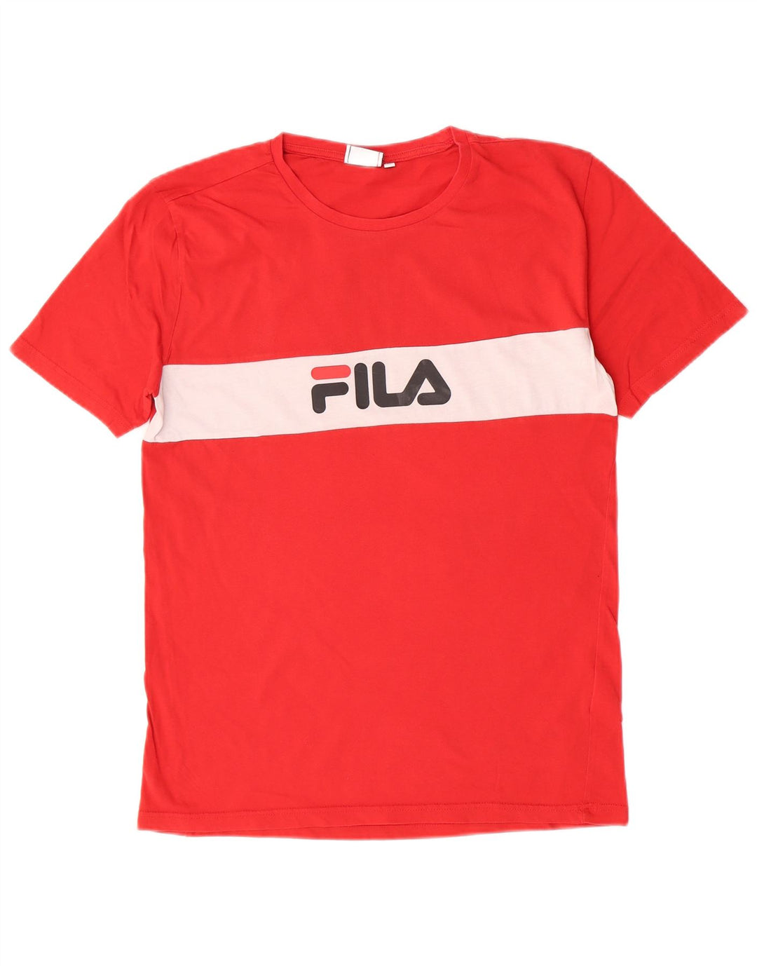 Ανδρικό γραφικό T-Shirt Fila Top Μεσαίο κόκκινο χρώμα, βαμβακερό