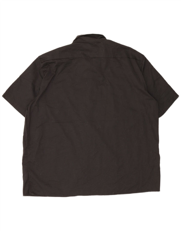 Ανδρικό κοντομάνικο πουκάμισο Dickies 2XL μαύρο πολυεστέρα
