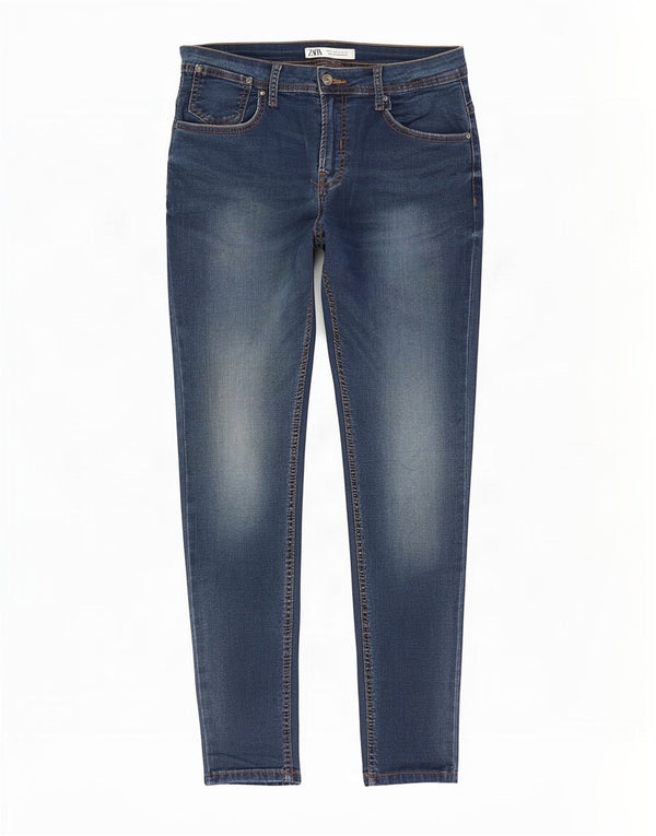 Zara Ανδρικό Slim Jeans EU 42 Large W32 L29 Μπλε βαμβακερό