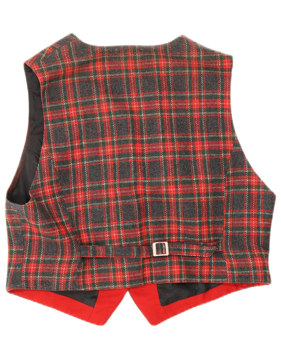 C&A Γυναικείο γιλέκο Crop UK 16 Large Red Check Polyester