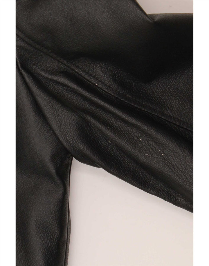 TCM Γυναικείο Δερμάτινο Παλτό UK 12 Medium Black Leather