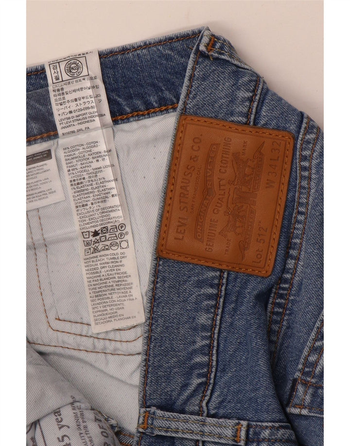 Ανδρικό τζιν σορτς Levi's 512 W34 μεγάλο μπλε βαμβακερό