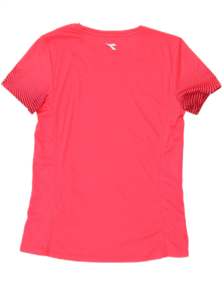 Diadora Γυναικείο T-Shirt Top UK 14 Large Pink Polyester