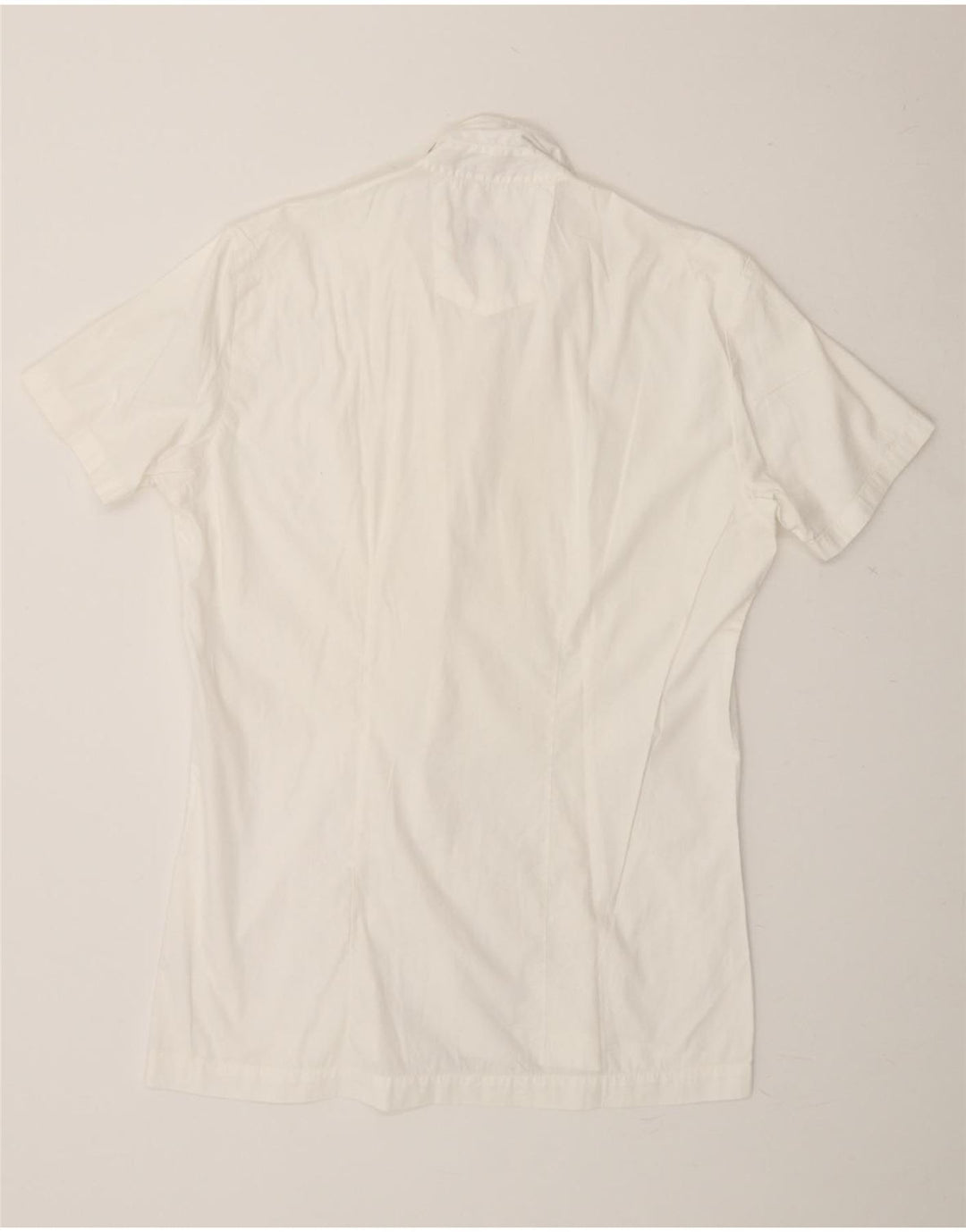 HUGO BOSS Mens Short Sleeve Shirt Small White Cotton Vintage Hugo Boss and Second-Hand Hugo Boss from Messina Hembry 