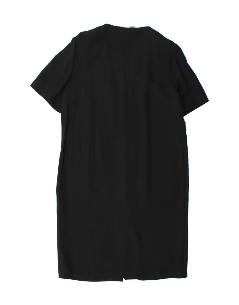 RENATO BALESTRA Womens Short Sleeves Tent Dress IT 50 XL Black Acrylic Vintage Renato Balestra and Second-Hand Renato Balestra from Messina Hembry 
