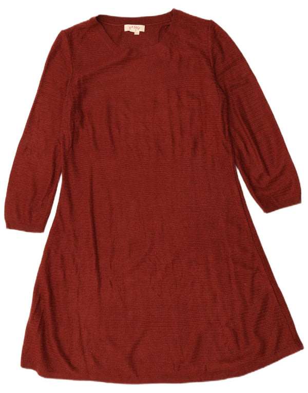 FAT FACE Γυναικείο φόρεμα 3/4 με μανίκια UK 12 Medium Maroon Ακρυλικό