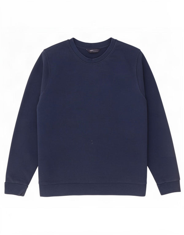 Marks & Spencer Γυναικεία φούτερ Jumper UK 20 2XL Navy Blue Cotton