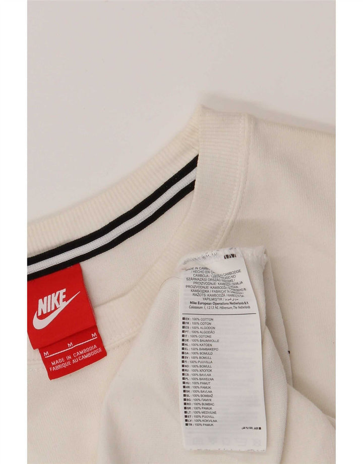 Ανδρικό γραφικό μπλουζάκι Nike, μακρυμάνικο, μεσαίο λευκό βαμβακερό