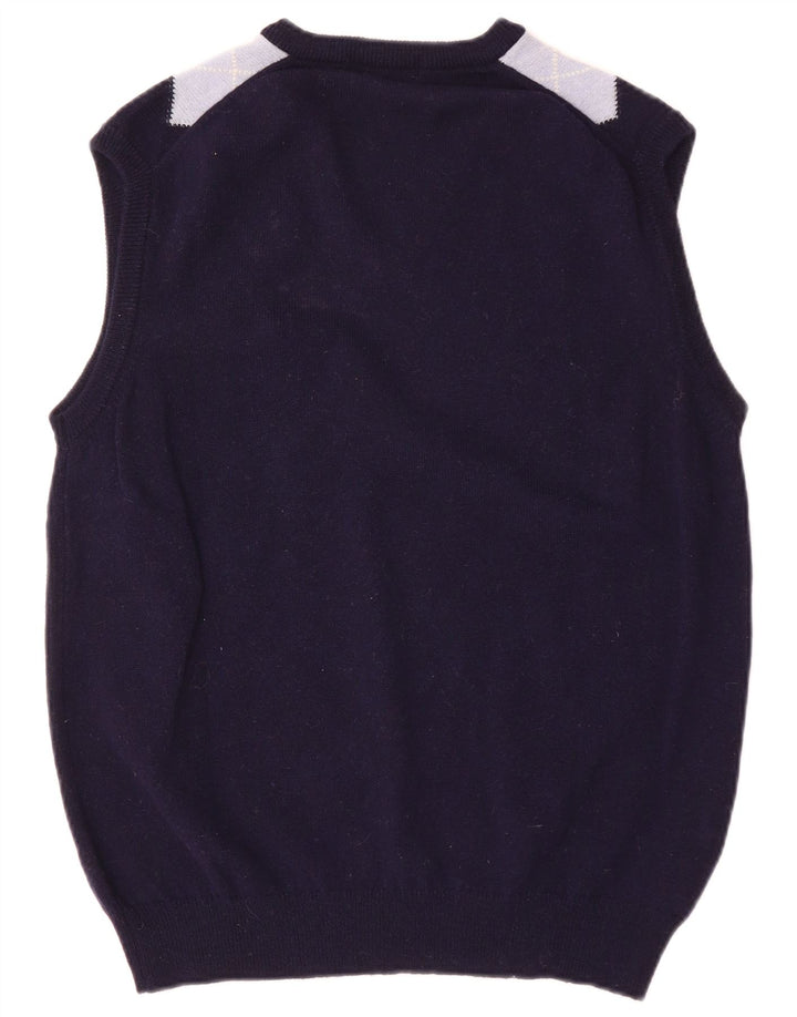 ST MICHAEL Ανδρικό γιλέκο Tank Top IT 52/54 Large Navy Blue Argyle/Diamond