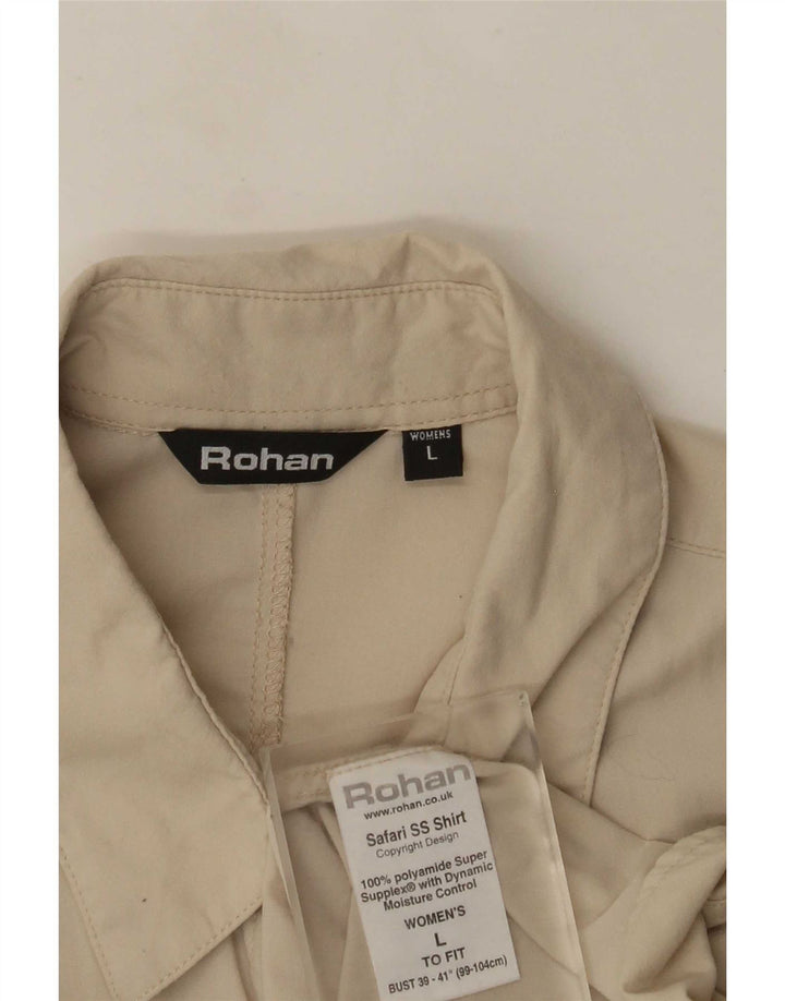 Rohan Γυναικείο κοντομάνικο πουκάμισο UK 16 Large Beige Polyamide