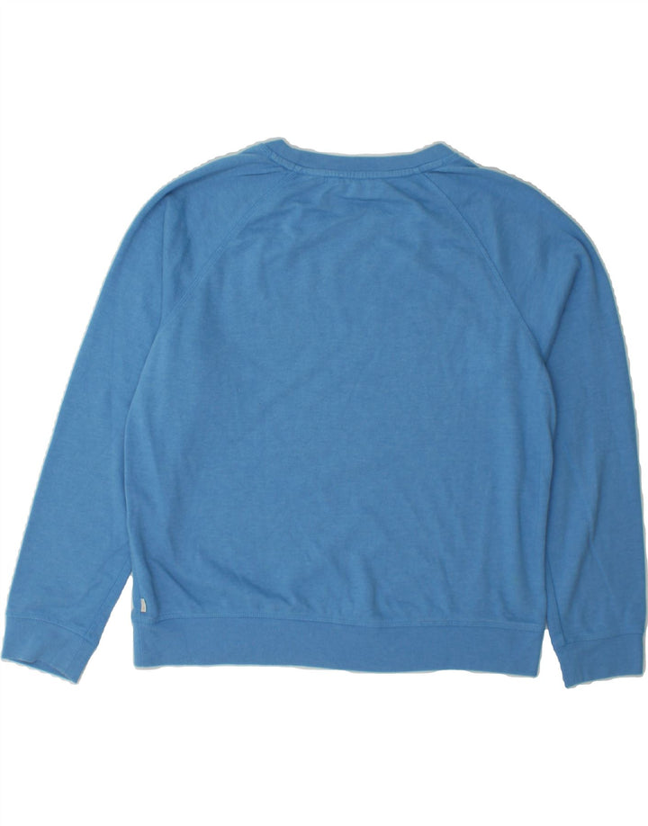 LEVI'S Womens Graphic Sweatshirt Jumper UK 16 Large Blue Cotton Vintage Levi's and Second-Hand Levi's from Messina Hembry 