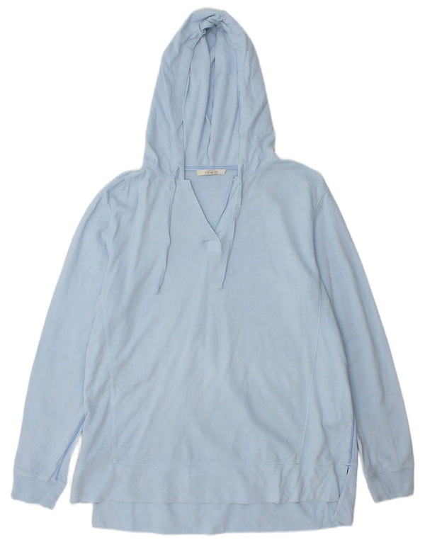 WHITE STUFF Womens Hoodie Jumper UK 12 Medium Blue Cotton