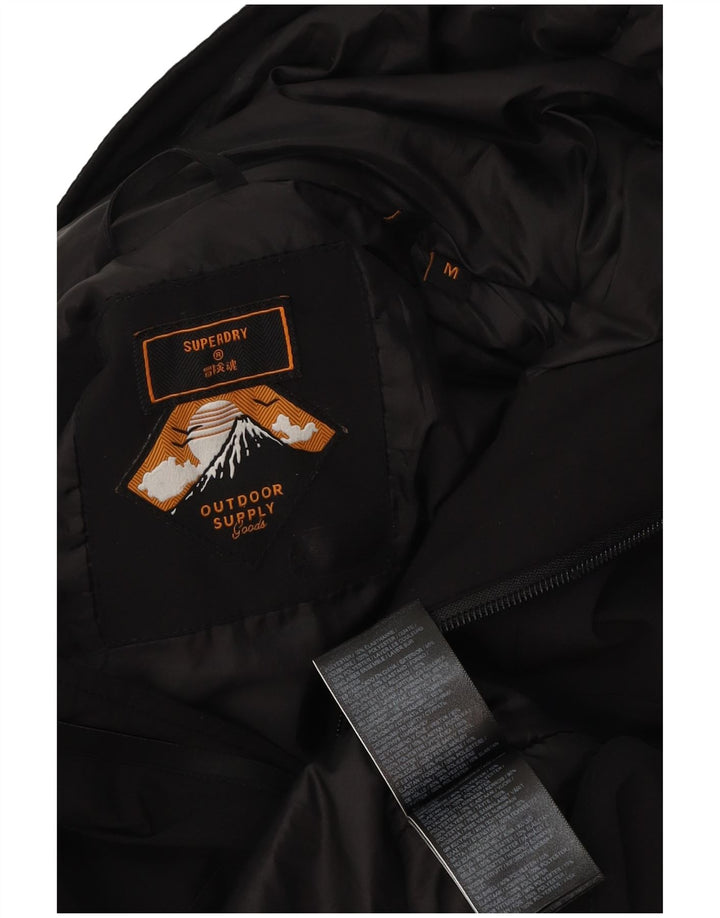 Ανδρικό μπουφάν με κουκούλα Superdry UK 38 Medium Black Polyester
