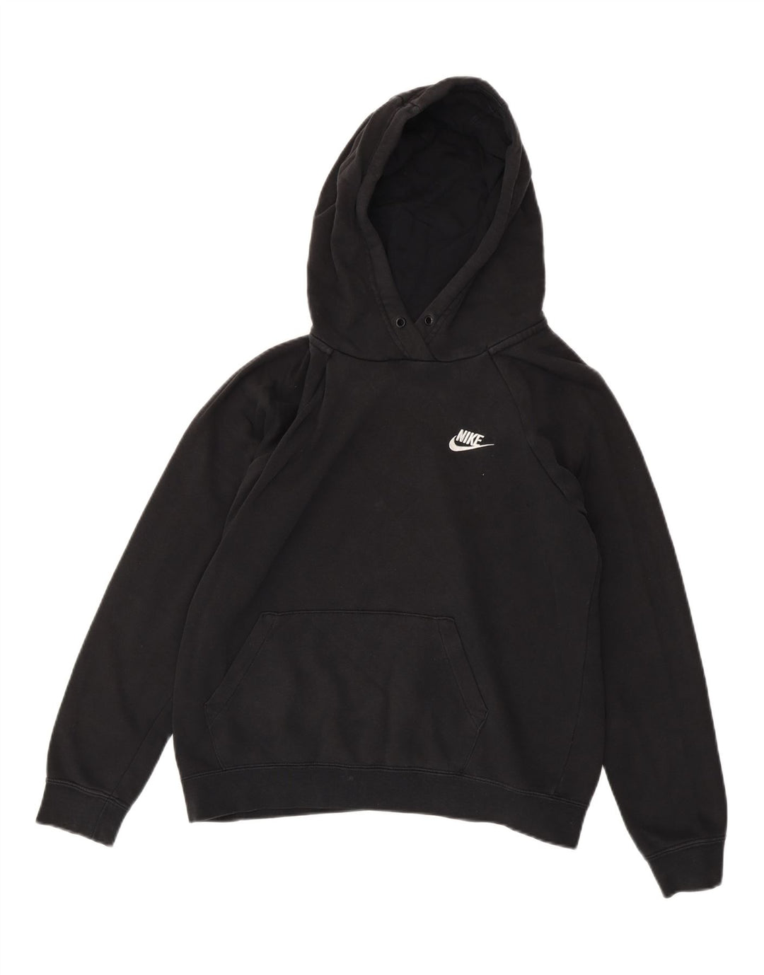 NIKE Γυναικείο Hoodie Jumper UK 14 Medium μαύρο βαμβακερό