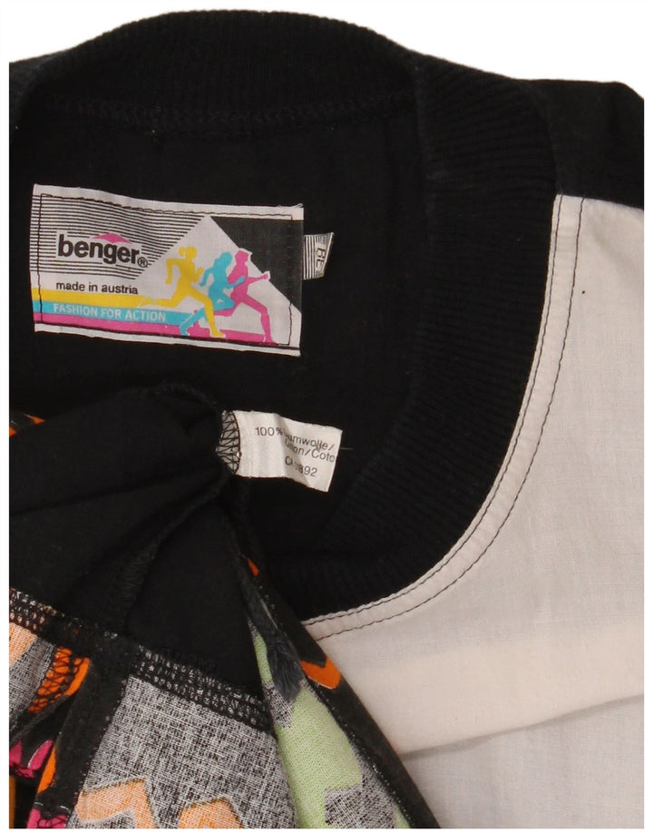 Γυναικείο γραφικό μπλουζάκι BENGER 3/4 μανίκι EU 38 Medium Black Colourblock