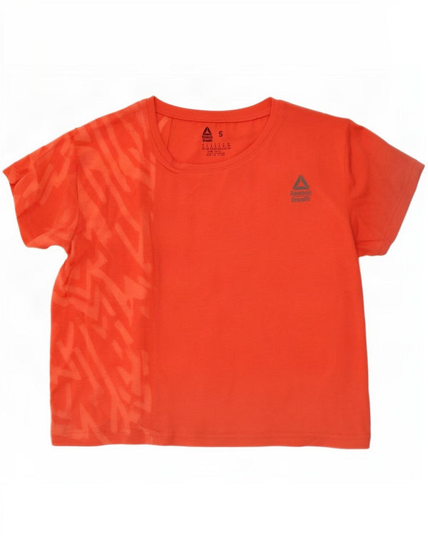 Γυναικείο T-Shirt Adidas Cross Fit Crop Top UK 8/10 Small Orange