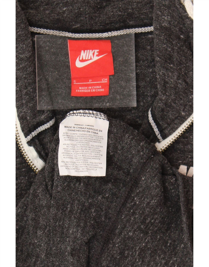 NIKE Womens Zip Hoodie Sweater UK 10 Small Grey Flecked Polyester Vintage Nike and Second-Hand Nike from Messina Hembry 