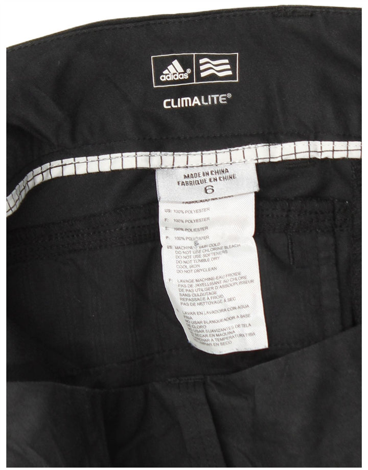 Γυναικείο σορτς Chino ADIDAS Climalite UK 6 XS W30 μαύρο πολυεστέρα