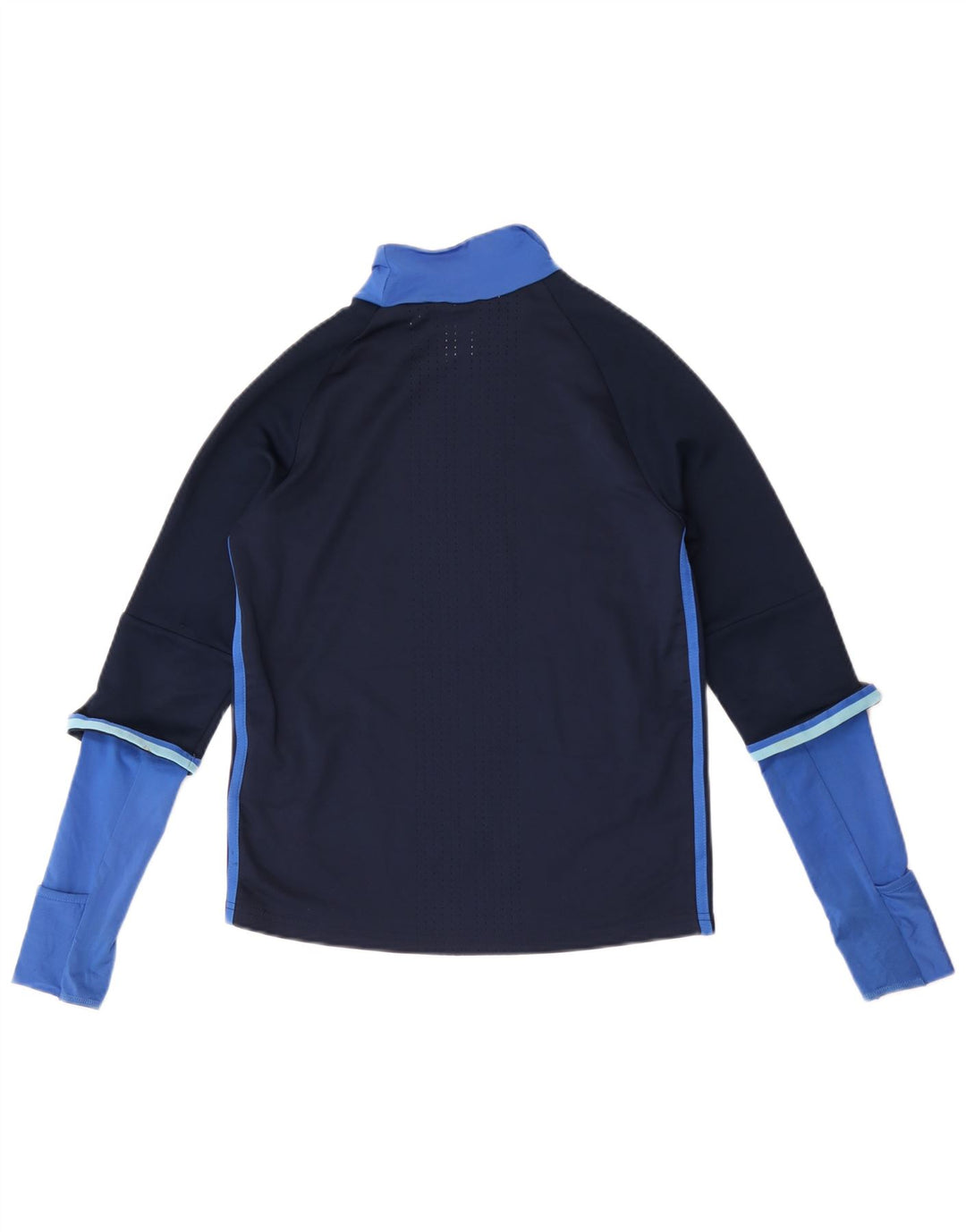 Adidas Boys Climacool Top μακριά μανίκια 11-12 ετών Navy Blue Colorblock