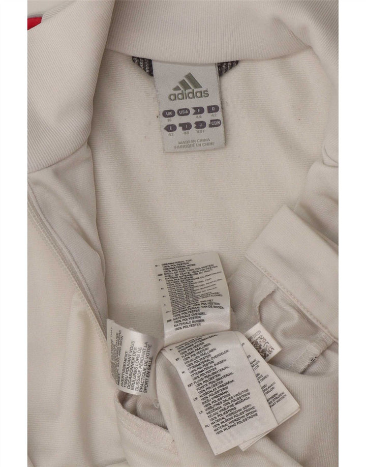 Γυναικεία αθλητική φόρμα Adidas Top Jacket UK 16 Large White Polyester