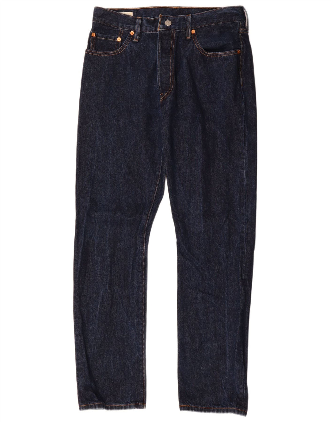 Levi's Mens 501 Straight Jeans W29 L30 Navy Blue Cotton