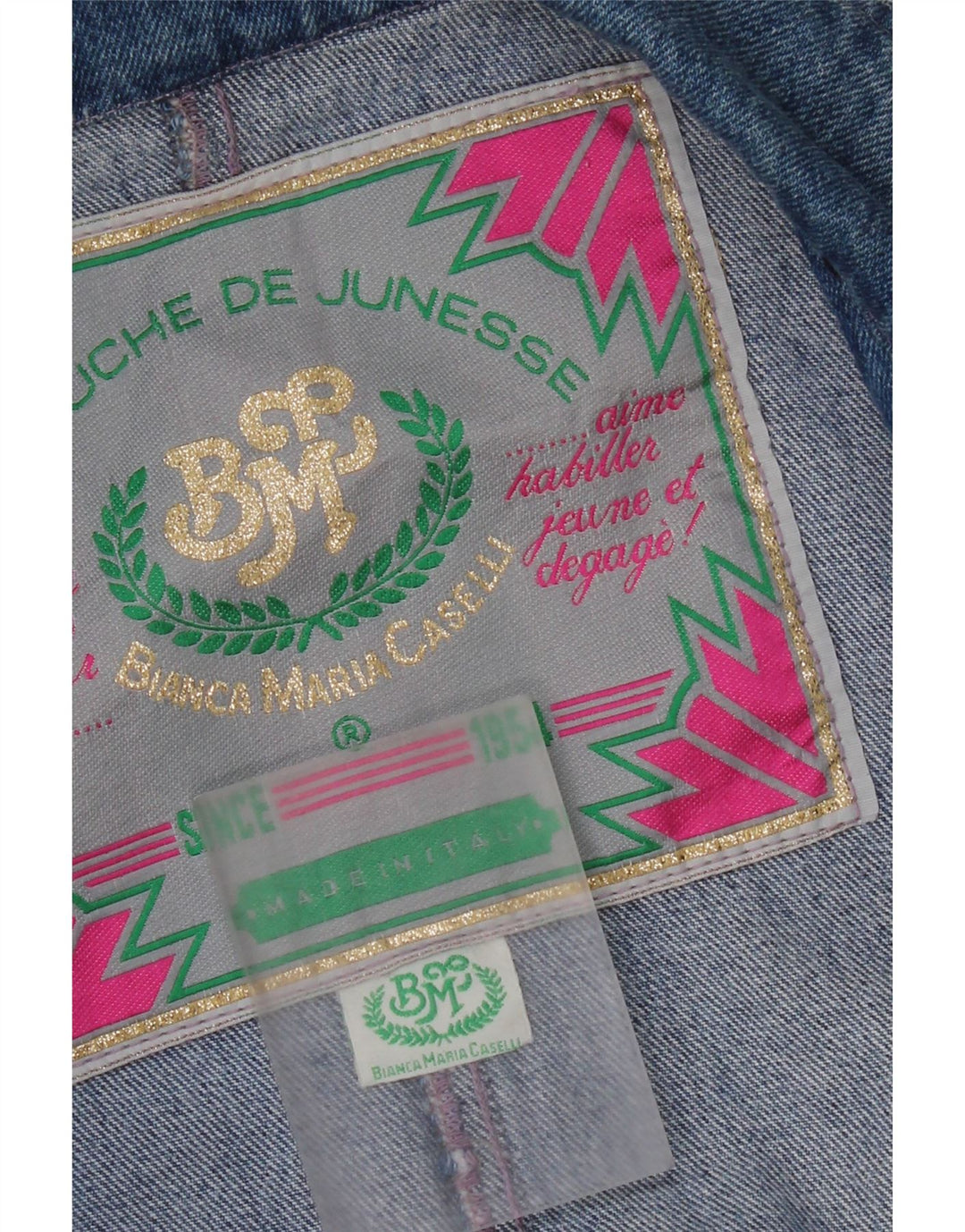 Bianca Maria Caselli Γυναικείο τζιν μπλέιζερ 1 κουμπιού μπουφάν UK 10 Small Blue