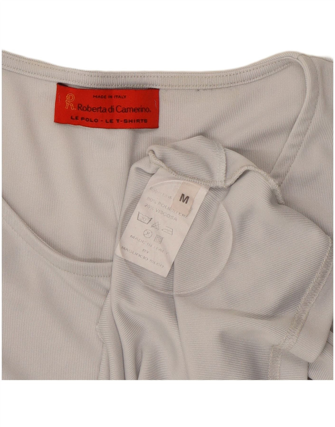 Γυναικείο μπλουζάκι ROBERTA DI CAMERINO Top 14 μεσαίου γκρι πολυεστέρα