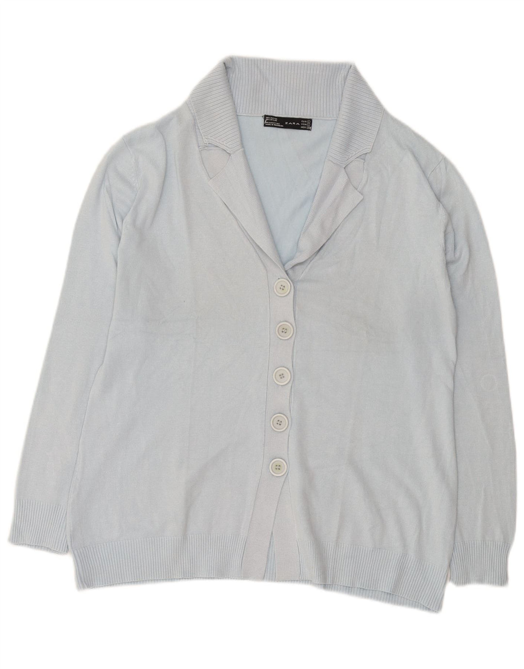 Zara Γυναικεία Ζακέτα UK 16 Large Blue Rayon
