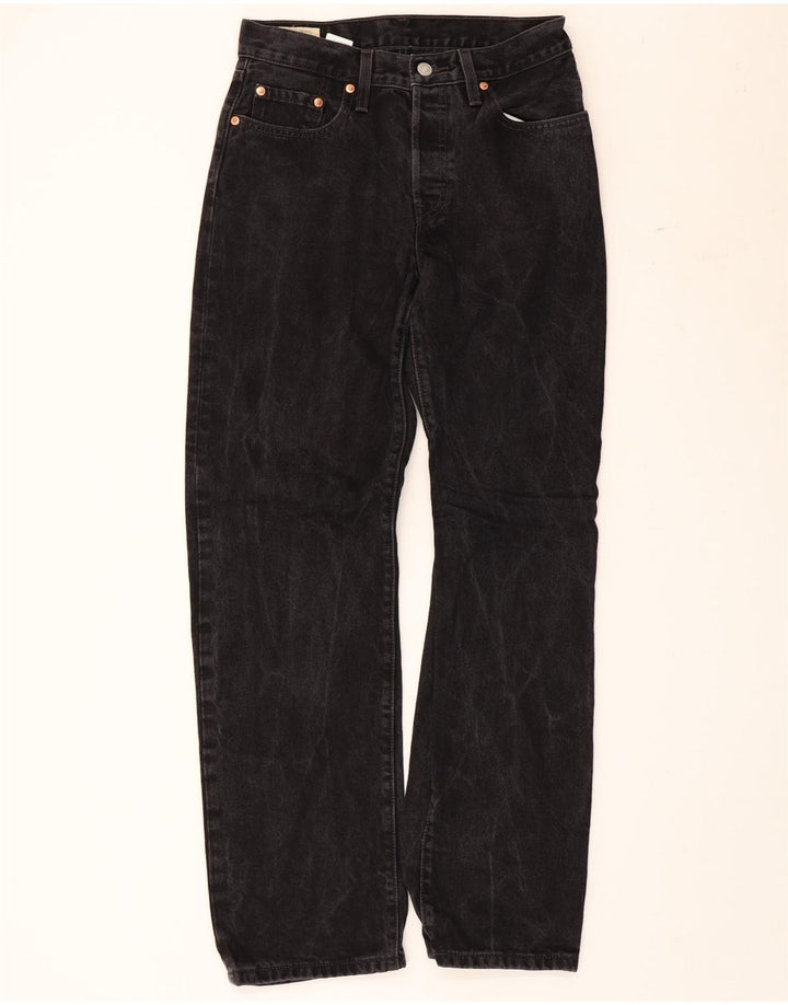 Levi's Womens 501 Straight Jeans W26 L32 Μαύρο βαμβακερό