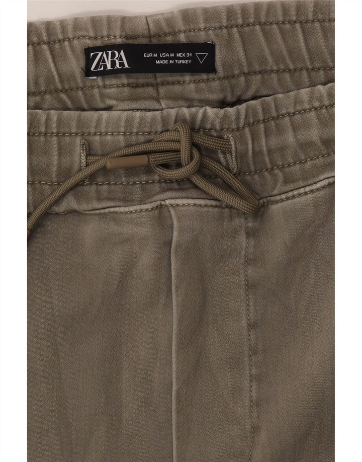 ZARA Ανδρικό Joggers Casual Παντελόνι Μεσαίο W31 L30 Γκρι