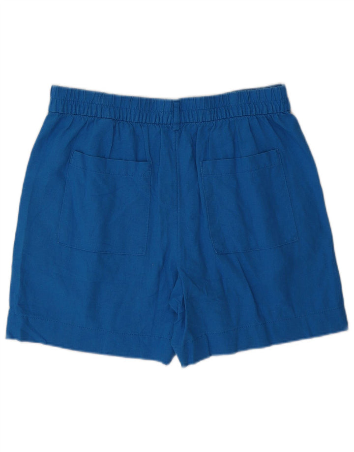 MARKS & SPENCER Γυναικείο σορτς Chino UK 12 Medium W32 Μπλε λινό