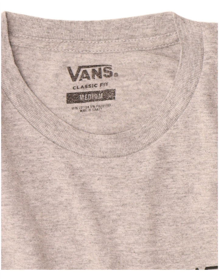 Ανδρικό T-Shirt Vans Classic Εφαρμογή Τοπ μεσαίου γκρι χρώματος βαμβακερό