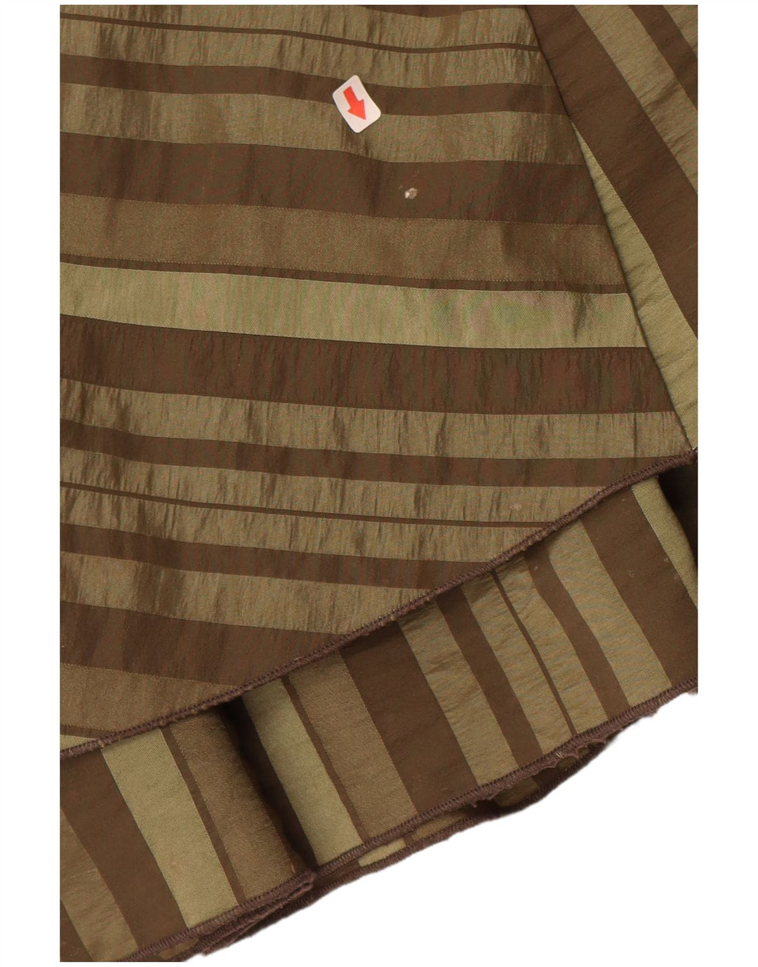 SASHA Γυναικεία ασύμμετρη φούστα σε γραμμή Α UK 16 Μεγάλη W36 Χακί ριγέ