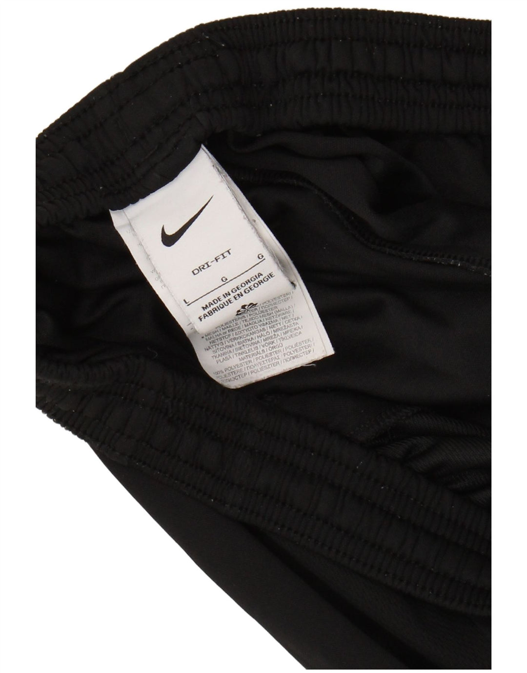 NIKE Womens Dri Fit Tracksuit Trousers UK 14 Large Black Polyester