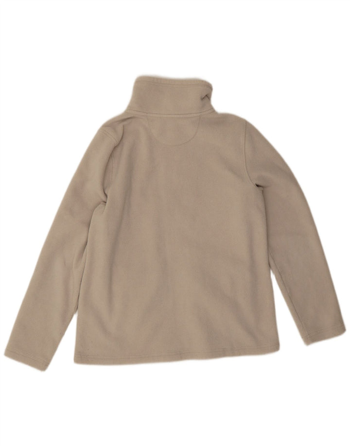 Dkny Γυναικείο Γραφικό Fleece Jacket UK 14 Medium Beige Polyester