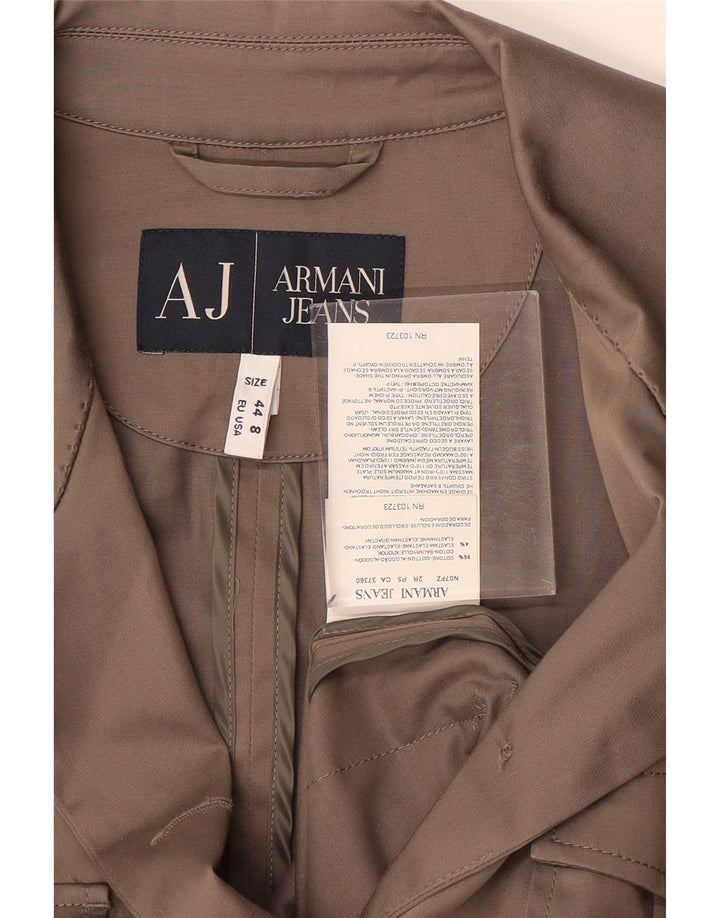 Armani Jeans Γυναικείο Μπουφάν μπλέιζερ με 3 κουμπιά EU 44 XL Καφέ βαμβακερό
