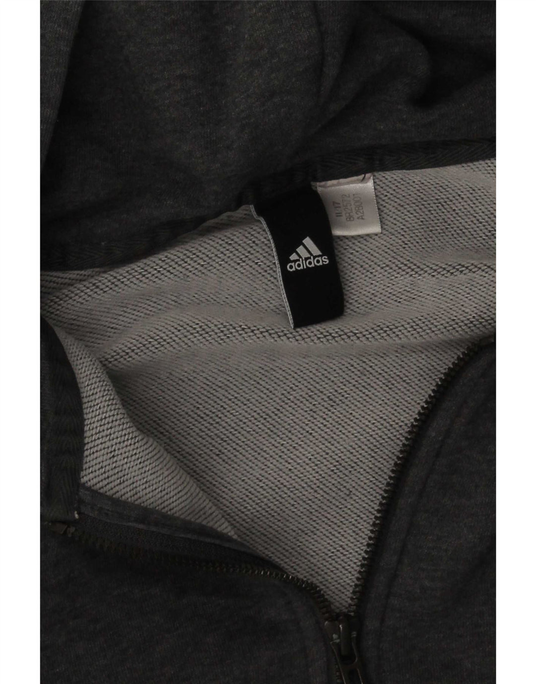 Ανδρικό πουλόβερ με κουκούλα με φερμουάρ Adidas Small Grey